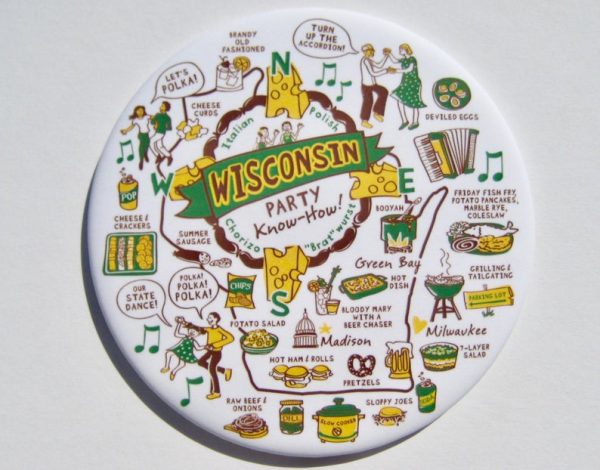 Wisconsin Party Know-How Magnet - Green and Gold