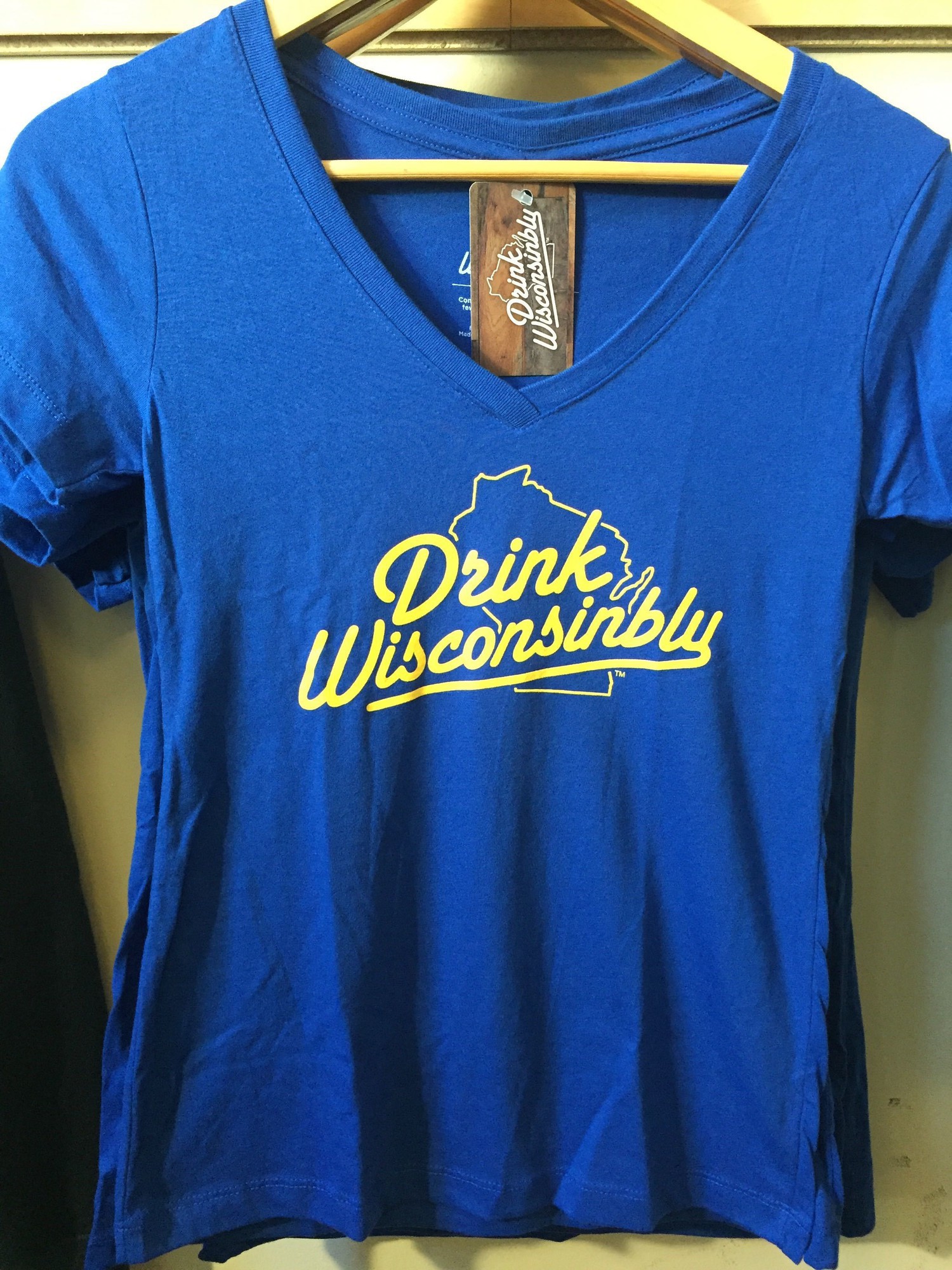 Drink Wisconsinbly Ladies Blue T Shirt Urban Milwaukee