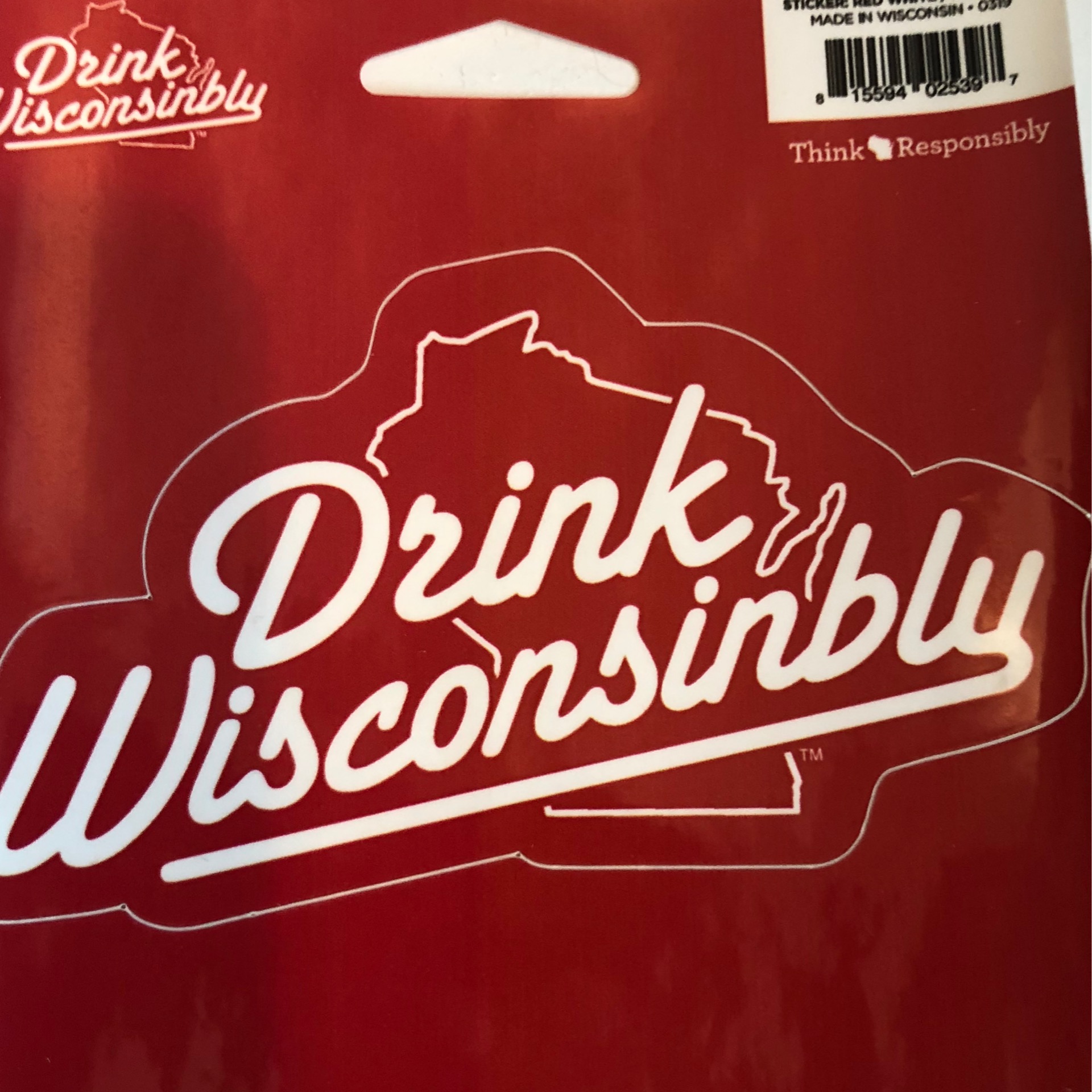 Drink Wisconsinbly Sticker Red Urban Milwaukee The Store