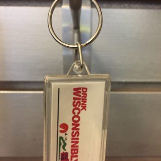 Drink Wisconsinbly License Plate Keychain
