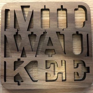 Milwaukee Letters Wood Coaster