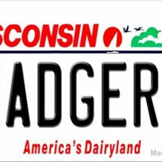 Badgers Wisconsin License Plate Magnet
