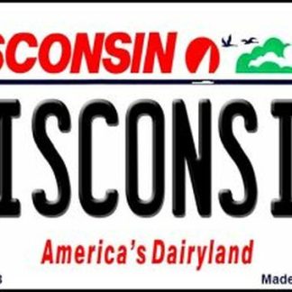 Wisconsin License Plate Magnet