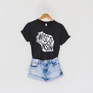 Wisconsin State Black Women's T-Shirt