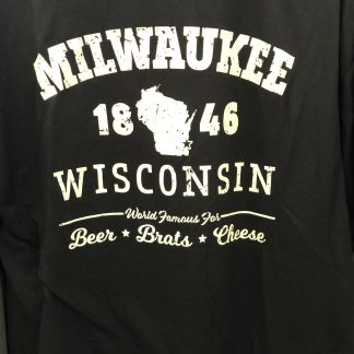 Milwaukee 1846 Wisconsin Black T-Shirt