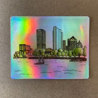 Milwaukee Skyline Holographic Sticker