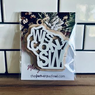 Wisconsin White Ornament