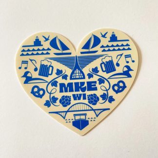 MKE Heart Icons Vinyl Sticker